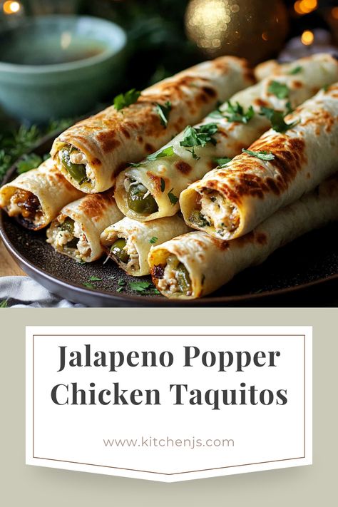 Jalapeno Popper Chicken Taquitos are a crowd-pleasing dish filled with spicy jalapenos, rich cream cheese, and tender chicken, all wrapped in a crispy shell. These baked taquitos are the ultimate comfort food and the perfect addition to your next gathering, serving as both a savory appetizer and a filling snack.







#jalapenopoppers #jalapeno #bacon #bbq #foodie #jalape Baked Taquitos, Jalapeno Bacon, Popper Chicken, Jalapeno Popper Chicken, Chicken Taquitos, Filling Snacks, Jalapeno Popper, Savory Appetizer, Soften Cream Cheese