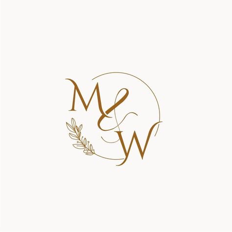 Mw Letter Logo, Wedding Monogram Ideas Initials, Mw Logo Design, Couple Monogram Design, Mw Logo, Wedding Initials Logo, Initials Wedding Invitation, Color Exploration, Wedding Card Frames