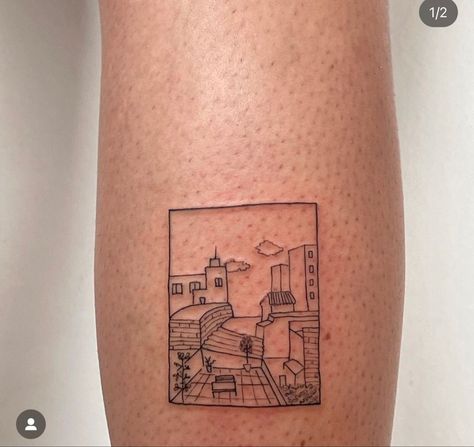 Hometown Tattoo, Fearless Tattoo, Window Tattoo, 2024 Tattoo, 7 Tattoo, Tattoo Aesthetic, Amazing Tattoos, Cool Small Tattoos, Tattoo Aftercare