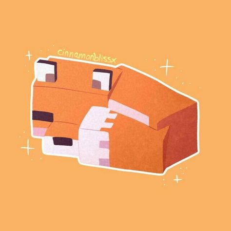 Minecraft, Fox, Orange