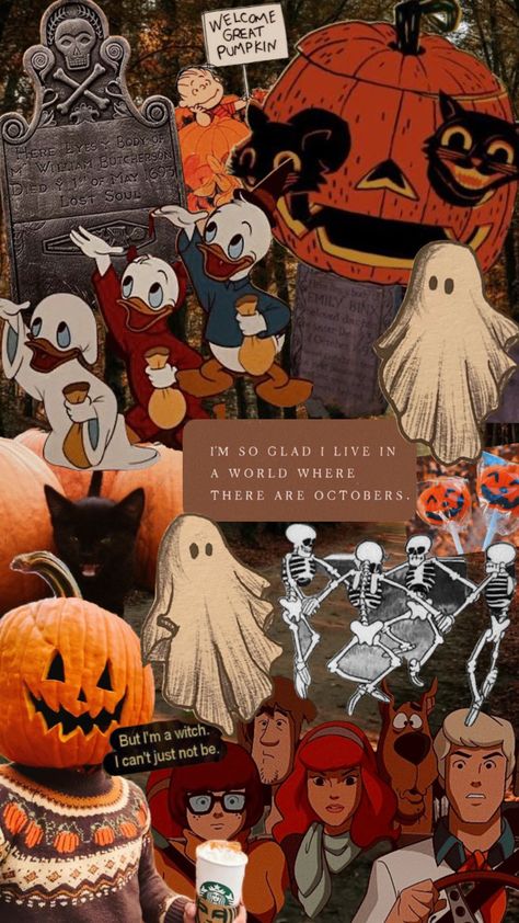 #halloween #wallpaper #halloweenvibes #halloweencollage #halloweenaesthetic Halloween Aesthetic Lockscreen, Fall Wallpaper Halloween, Collage Idea, Halloween Collage, Scooby Doo Halloween, Autumn Phone Wallpaper, Halloween Wallpaper Iphone Backgrounds, Halloween Wallpaper Backgrounds, Halloween Wallpaper Cute