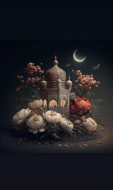 Good Night Love Pictures, Ramadan Poster, Beautiful Scenery Photography, Phone Wallpaper Boho, Photo Frame Wallpaper, Floral Cards Design, Pretty Wallpapers Tumblr, Eid Cards, Digital Art Photography