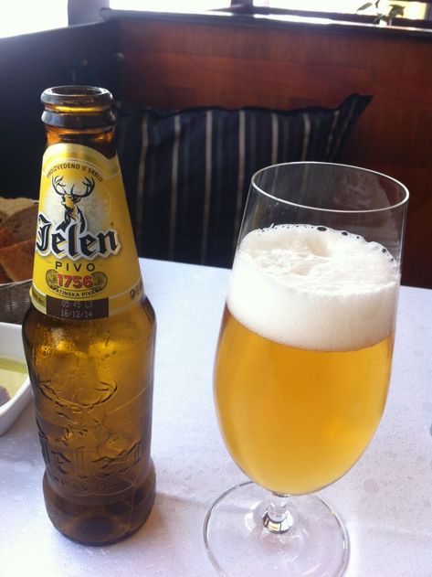 Jelen pivo is a pale lager produced by the Apatin Brewery from Serbia that belongs to American-Canadian concern Molson Coors. Pale Lager, Serbia, Beer Mug, Beer Glasses, Beer