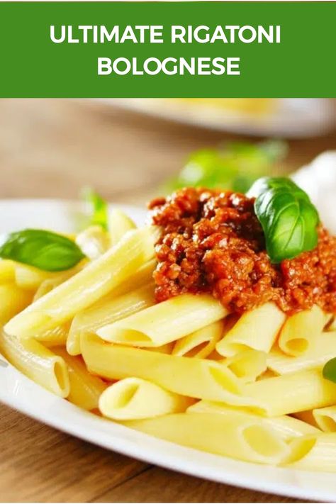 Ultimate Rigatoni Bolognese Rigatoni Bolognese Recipe, Rigatoni Bolognese, Rigatoni Recipes, Minced Beef Recipes, Cozy Dinners, Minced Meat Recipe, Rigatoni Pasta, Bolognese Recipe, Ground Meat Recipes