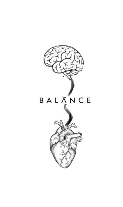 Brain And Heart Tattoo Design, Balance Heart And Brain Tattoo, Box Tattoo Ideas, Brain Tattoo Design, Brain And Heart Tattoo, Cerebro Dibujo, Heart And Brain Tattoo, Corazon Tattoo, Tattoo Balance