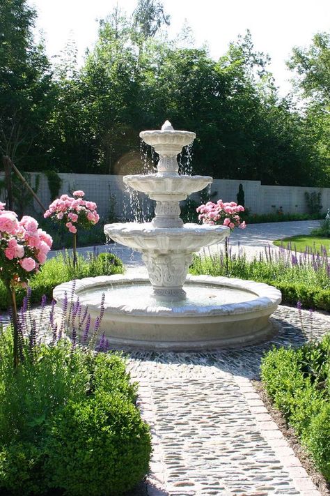 Fountain Landscape, Water Fountain For Home, Water Fountain Design, Garden Water Fountains, Fountain Design, Water Fountains Outdoor, Water Fountains, Garden Fountain, Fountains Outdoor