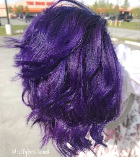 Jewel Tones! Gorgeous purple #purplehair #mermaidhair #galaxyhair #hairbysierraschnell #colormelt #americansalon #wasillaalaska #wasillaalaskahair #envysalonstudio Cool Toned Purple Hair, Medium Purple Hair, Royal Purple Hair, Jewel Tone Hair, Violet Purple Hair, Vibrant Purple Hair, Bright Purple Hair, Blue Purple Hair, Brown Hair Color Shades