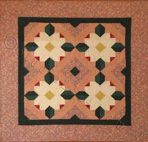 pieced dogwood quilt Magnolia Quilt Block, Dogwood Quilt Block Pattern, Dogwood Quilt, Quilt Layouts, Barn Boards, Dogwood Blossoms, Quilted Table Runners Patterns, Easy Quilt, Flower Quilts