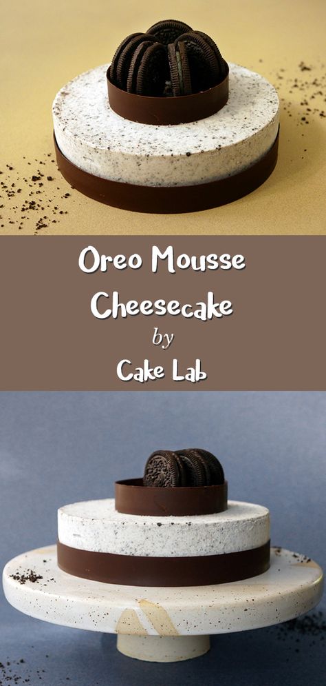 Oreo Mousse Cheesecake | Cake Lab Oreo Cake Balls, Oreo Mousse, Mousse Cheesecake, Oreo Cake Pops, Mousse Cake Recipe, Oreo Cream, Cheesecake Mousse, Simple Cake Designs, Cheesecake Cake