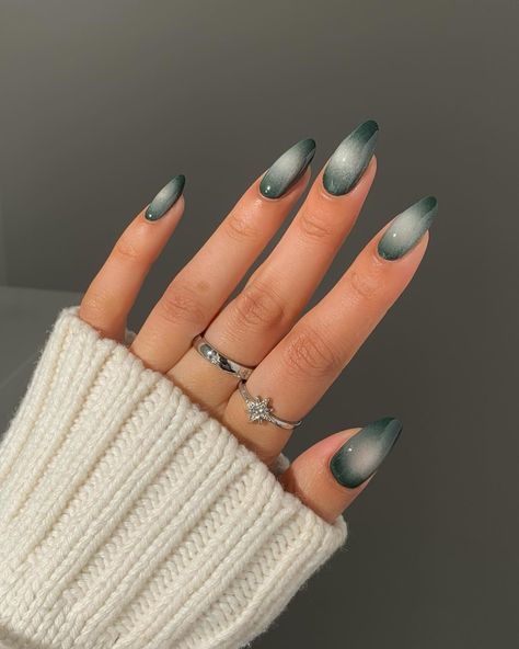 aura nail inspo for fall 🌲🧸🌑 my favv to do<3 which color next? rings are all @bohomoon , code ‘glossytipped10’ _____ #auranails #fallnails #octobernails #autumnnails #nailinspo #nailideas #aestheticnails Almond Nails Aura Design, Winter Aura Nails, Nail Inspo For Fall, Aura Nail, Aura Nails, Latest Nail Designs, December Nails, October Nails, Christmas Nail