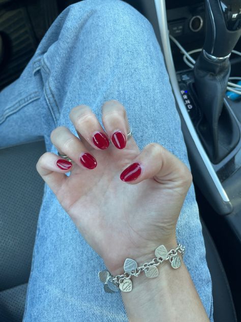 Boston Red Nails, Boston University Red Nails, Cranberry Nails, Short Red Nails, Pretty Makeup Looks, Boston University, Clean Nails, Brand Me, Nails Inspo