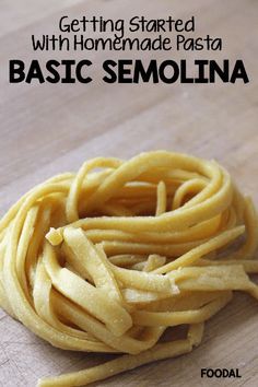 Semolina Pasta Recipe, Homemade Pastas, Diy Noodles, Noodle Doodle, Homemade Pasta Dough, Semolina Flour, Pasta Dough Recipes, Semolina Pasta, Homemade Pasta Recipe