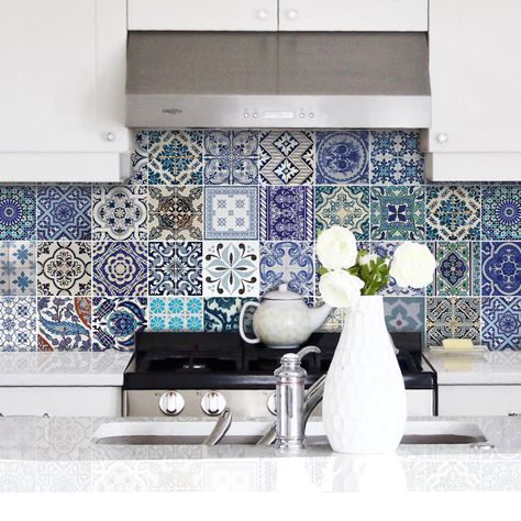 Blue kitchen backsplash ideas