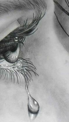 Beautiful Pencil Drawings, Tears Art, Drawing Hands, Drawing Hair, Girl Drawing Sketches, Neck Tattoos, Cool Pencil Drawings, Drawing Faces, Art Sketches Pencil