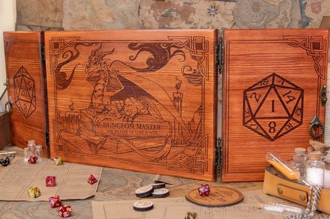 Dm Gifts, Dm Dnd, Dnd Design, Dnd Table, Pathfinder Game, Multi Colored Eyes, Dungeons And Dragons Gifts, Table Top Games, Dungeon Master Gifts