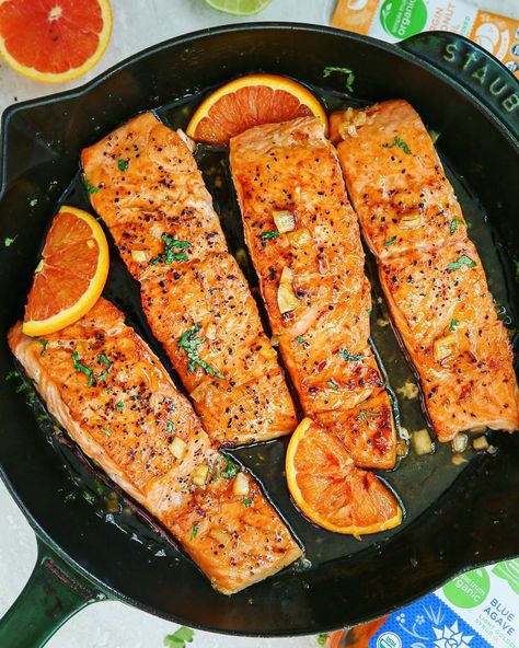 Citrus-Agave Glazed Salmon ⋆ Star Infinite Food Healthy Cooking Ideas, Sriracha Salmon, Cooking Ideas Recipes, Mediterranean Keto, Lime Salmon, Balanced Eating, Lime Margarita, 2023 Recipes, Seared Salmon