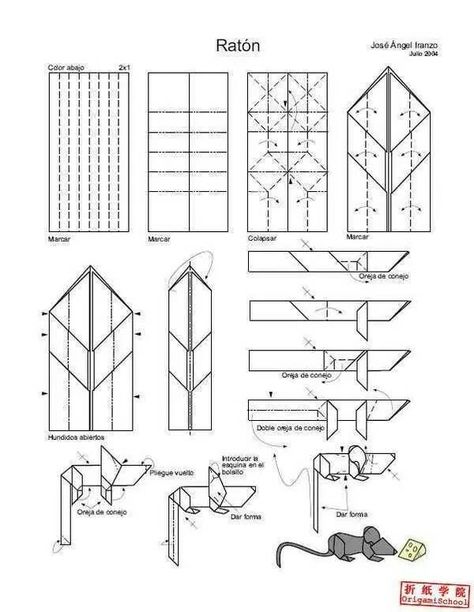 Origami rat Origami Rat, Folded Money, Origami And Kirigami, Origami Jewelry, How To Make Origami, Origami Animals, Crafts Hacks, Paper Folding, Origami Crafts