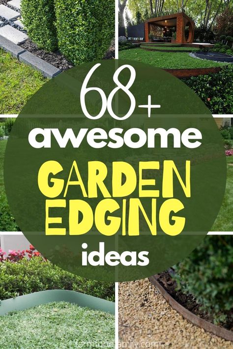 Garden Edging Ideas Cheap, Landscape Edging Stone, Garden Edging Ideas, Flower Bed Edging, Edging Ideas, Landscape Edging, Lawn Edging, Garden Yard Ideas, Garden Edging