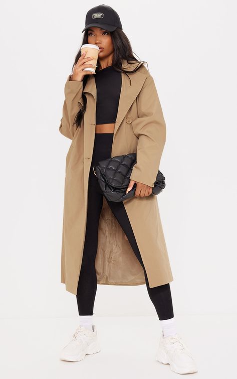 Uk Autumn Outfits, Camel Trench Coat Outfit, Oversized Trench Coat Outfits, Cute Sunday Outfits, Brown Trench Coat Outfit, Casual Trench Coat Outfit, Aw Outfits, Trench Coat Outfits, Jacket Aesthetic