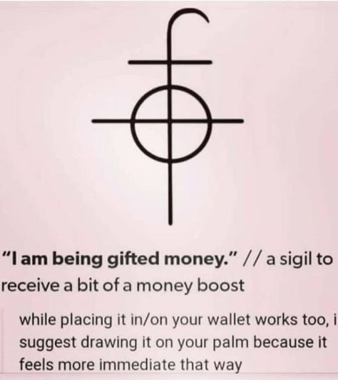 Wealth Symbol Signs, Money Sigil Symbol, Venus Worship, Wealth Sigil, Sigil For Money, Line Tattoo Ideas, Good Luck Spells, Spells Magic, Spiritual Awakening Signs