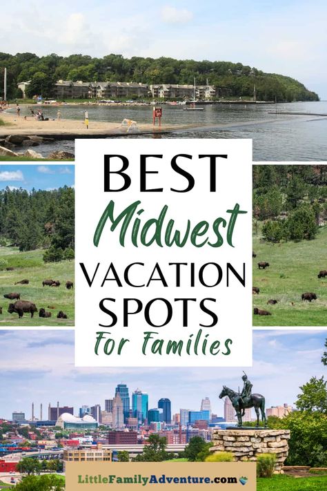 Us Family Vacation Ideas, Midwest Family Vacations Kids, Midwest Family Vacations, Us Family Vacations, Usa Vacation Destinations, Midwest Travel Destinations, Baby Vacation, Midwest Vacations, Midwest Road Trip