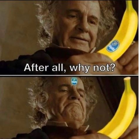 Lotr Funny, Funniest Memes, Legolas, A Banana, Really Funny Memes, Middle Earth, The Rings, Tolkien, Best Memes