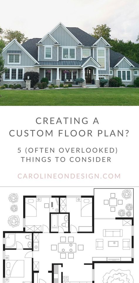 Building A House Checklist, Interior Design Bloggers, Media Room Design, Custom Floor Plans, House Planning, Home Building Tips, Number Five, Custom Home Plans, Floor Plan Layout