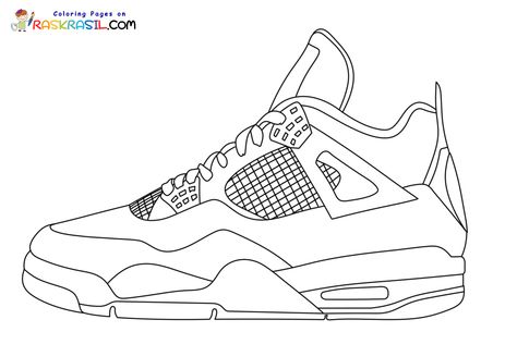 Jordan 4 Coloring Pages, Jordan 4 Drawing, How To Draw Jordans, Jordan 4 Outfits, Jordan 4 Off White, Jordan 4’s, Jordan Retro 12, Beauty App, Jordan Retro 4