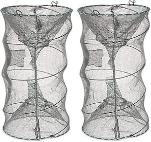 Fishing Bait Trap,2 Packs Crab Trap Minnow Trap Crawfish Trap Lobster Shrimp Collapsible Cast Net Fishing Nets Portable Folded Fishing Accessories,12.6X20.1inches Crawfish Traps, Minnow Trap, Crab Trap, Bait Trap, Cast Nets, Net Fishing, Fishing Nets, Fishing Bait, Fishing Accessories