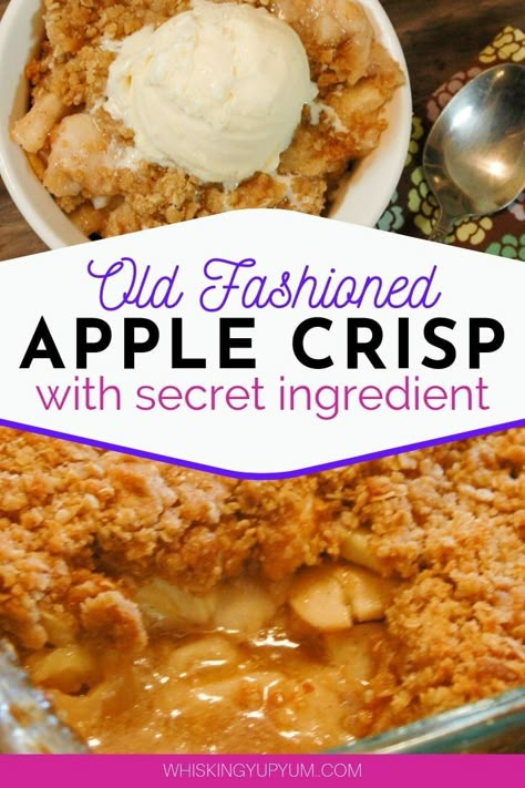 Quick and easy apple crisp recipe | Easy apple crisp recipe | Traditional apple crisp | Old fashioned apple crisp | Favorite fall desserts | Fall bakes | Best apple crisp recipe | Apple crisp healthy easy Apple Crisp Healthy, Apple Crisp Recipe Easy, Old Fashioned Apple Crisp, Desserts Fall, Apple Crisp Topping, Best Apple Crisp Recipe, Easy Apple Crisp, Healthy Apple Crisp, Best Apple Crisp