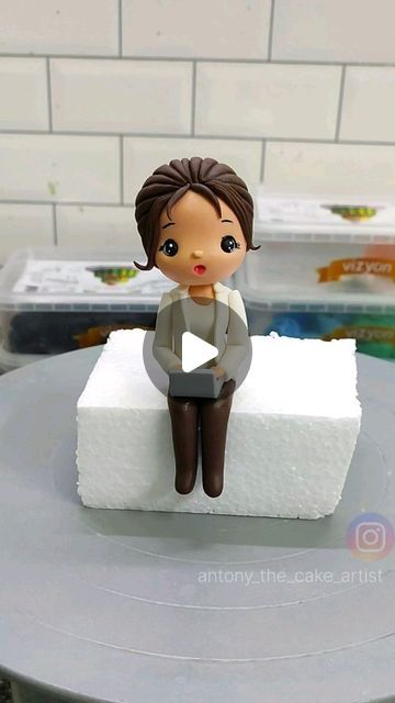 Fondant Doll Cake, Fondant Doll, Fondant Figurine, Fondant Girl, Doll Cake Topper, Topper Fondant, Fondant Cake Toppers, Doll Cake, Fondant Cake