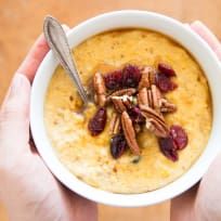 Cranberry Pumpkin Oatmeal Recipe Cranberry Recipes Savory, Cranberry Pumpkin, Cranberry Oatmeal, Oatmeal Bowl, Breakfast Smoothie Bowl, Breakfast Oatmeal, Pumpkin Cranberry, Oat Smoothie, Vegan Thanksgiving Recipes