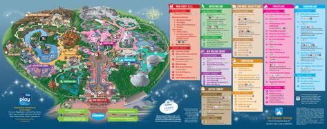 Map of Disneyland Disneyland Resort California, Theme Park Map, Disneyland History, Map Brochures, Disneyland Map, Star Wars Galaxy's Edge, Disney California Adventure Park, California Adventure Park, Disneyland Vacation