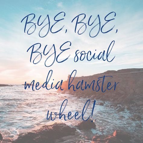 BYE, BYE, BYE social media hamster wheel! Good Bye Social Media Quotes, Bye Social Media Quotes, Back From Social Media Break Quotes, Bye Social Media, Took A Break From Social Media Quotes, Taking Breaks From Social Media Quotes, Bye Instagram, Social Media Creeping Memes, Hamster Wheel