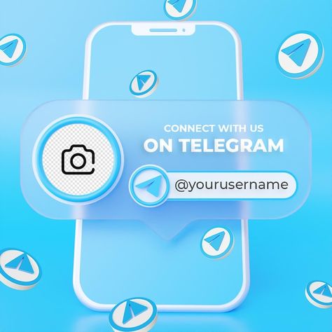 Follow us on telegram social media squar... | Premium Psd #Freepik #psd #promotional-mockup #social-media-mockup #social-mockup #social-media-promotion Premium Social Media Design, Social Media Mockup, Digital Advertising Design, Channel Ideas, Youtube Channel Ideas, Social Media Advertising Design, Social Media Signs, Engagement Strategies, Affiliate Marketing Course