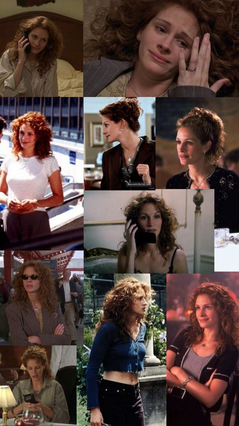 Julia Roberts Style, My Best Friends Wedding, Best Friends Wedding, Colored Curly Hair, Best Friend Wedding, Friends Wedding, Julia Roberts, Friend Wedding, Stylish Girl