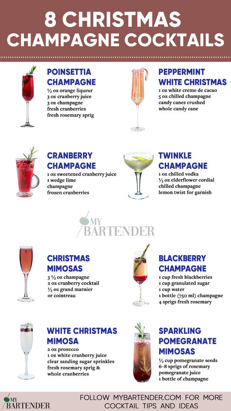 Christmas Champagne Cocktails Christmas Cocktail Prosecco, Holiday Prosecco Cocktails, Winter Wedding Cocktails, Christmas Prosecco Cocktails, Christmas Champagne Cocktails, Christmas Prosecco, Christmas Mimosas, Cranberry Mimosa, Christmas Cocktails Easy