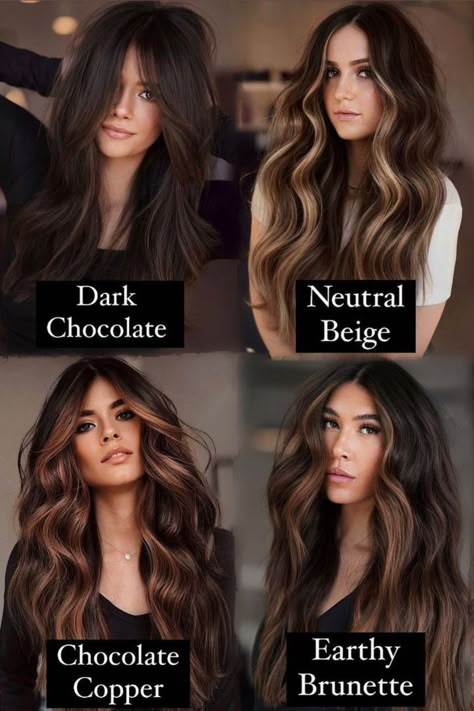 Brunette Hair Fall 2023, Fall Hair Trends 2023 Brunette, Balayage 2023 Trends, Fall Brunette Hair Color 2023, Burnette For Fall, Burnett Hair Color Ideas For Fall 2023, Dark Brown Fall Hair Color, Chocolate Bayalage Hair, Winter 2023 Hair Color Trends Brunette