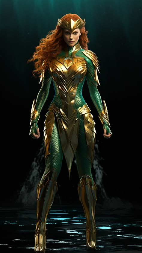 Aquaman Suit Concept Art, Futuristic Space Suit, Superhero Costumes Female, Hero Outfits, Superhero Suits, Dc Super Heroes, Superhero Costumes, Dc Vs Marvel, Female Armor