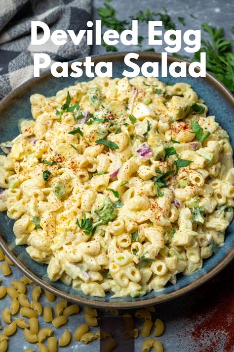 Deviled Egg Pasta Salad, Egg Pasta Salad, Egg Salad Recipe Easy, Pasta Salad For Kids, Cottage Cheese Pasta, Round Pasta, Vegetarian Lasagne, Meal Rotation, Fresh Salad Recipes