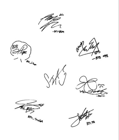 Bts Handwriting, Bts Members, Handwriting, Bts, Collage, Pins, Quick Saves