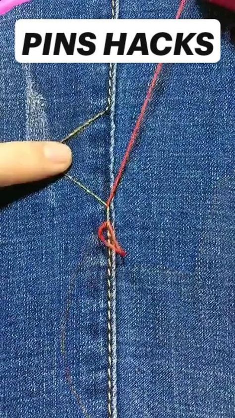 PINS HACKS in 2022 | Sewing techniques, Sewing basics, Sewing lessons Tips Menjahit, Jeans Sewing, Projek Menjahit, Kraf Kertas, Mending Clothes, Sewing Tutorials Clothes, Sew Ins, Diy Fashion Hacks, Repair Clothes