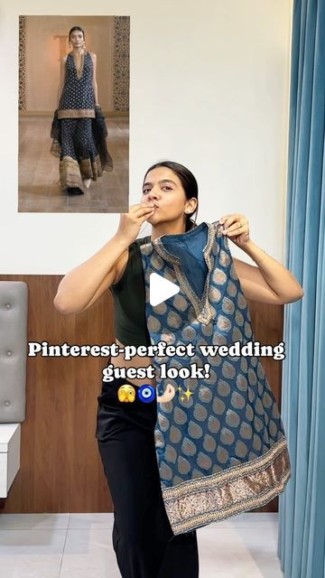 Straight Dress Styles For Wedding, Wedding Guest Saree Look, Dress Video, Wedding Guest Looks, Saree Dress, Straight Dress, My Pinterest, Designs For Dresses, Saree Look