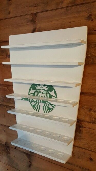 Organizing Starbucks Tumblers, Starbucks Ornaments Display, Starbucks Cup Display Ideas, Starbucks Tumbler Storage Ideas, Starbucks Cup Storage Ideas, Starbucks Cup Display, Starbucks Tumbler Collection Display, Starbucks Cup Organization, Starbucks Cups Display