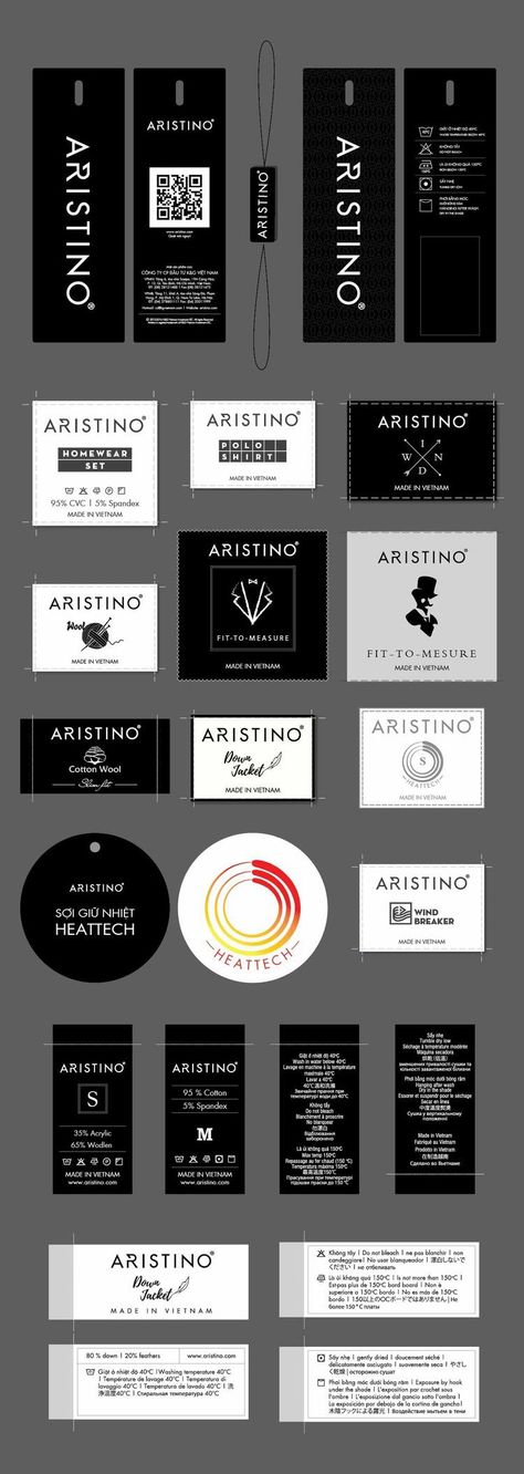 Clothing Label / Tag - for Classic Menswear / Aristino on Behance Lables Idea Clothing, Lables Idea Design, Lables Idea, Tag Design Clothing, Label Design Clothing, Clothing Label Design, Clothing Label Tag, How To Design Clothes, Small Store Design