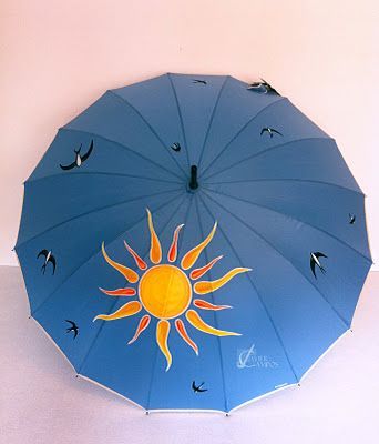 Funky Umbrellas, Preschool Creative Art, Leaf Print Art, Umbrella Painting, Cute Umbrellas, Parasol Umbrella, Umbrella Designs, Under My Umbrella, Singing In The Rain