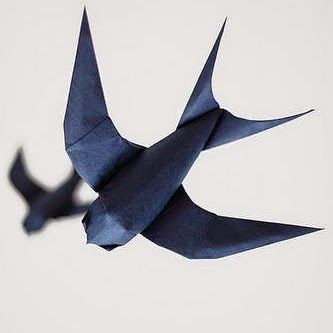 Tektonten Papercraft: Origami Swallow Origami Bird Tutorial, Origami Swallow, Origami Stella, Origami Birds, Kubo And The Two Strings, Diy Fleur, Origami Diagrams, Tutorial Origami, Origami Dragon