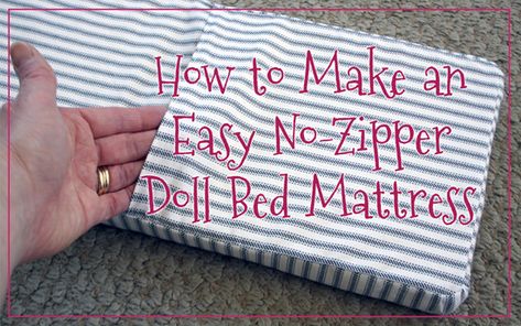 Diy Baby Doll Bed, Diy Doll Mattress, Lewistown Montana, Doll Mattress, Doll Furniture Plans, Doll Bed Diy, Diy Mattress, American Girl Doll Bed, American Girl Furniture