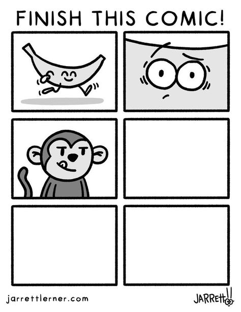 Class Starter Activities, Aaron Slater Illustrator Activities, Finish The Comic Strip For Kids, Finish This Comic Worksheet, Finish This Comic, Complete The Comic, Story Activities For Kids, Finish The Comic, Draw And Tell Stories