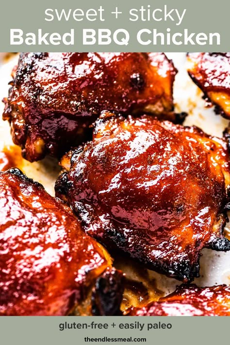 Bbq Chicken Thighs In Oven, Oven Bbq Chicken Thighs, Oven Baked Barbecue Chicken, Bbq Glazed Chicken, Baked Bbq Chicken Recipes, Oven Bbq Chicken, Oven Baked Bbq Chicken, Best Bbq Chicken, Chicken Drums